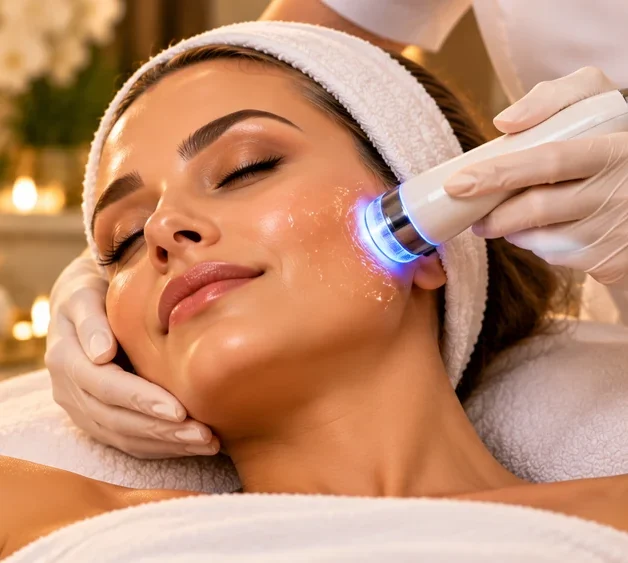 Illustrative facial skincare appointment